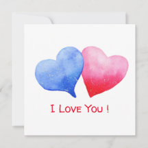 Minimalist Romantic I Love You postcards