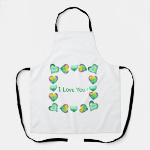 Minimalist Romantic I Love You Valentine's Day Apron