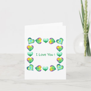 Minimalist Romantic I Love You Valentine's Day Note Card