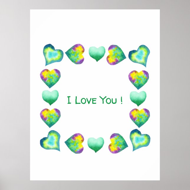 Minimalist  Romantic I Love You Valentine's Day  Poster (Front)