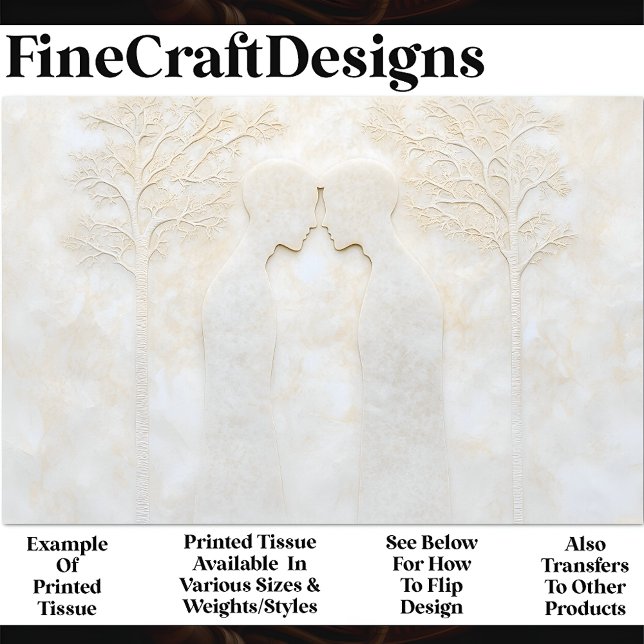 Minimalist Romantic Marble LGBTQ Men X8 Decoupage Tissue Paper (Creator Uploaded)