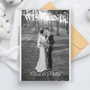 Minimalist Romantic Photo wedding Invitation