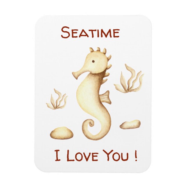Minimalist Romantic Seatime Summer  Magnet (Vertical)