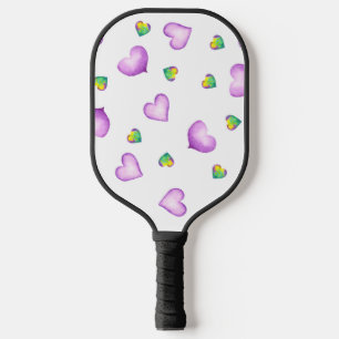 Minimalist Romantic watercolor Heart Pickleball Paddle