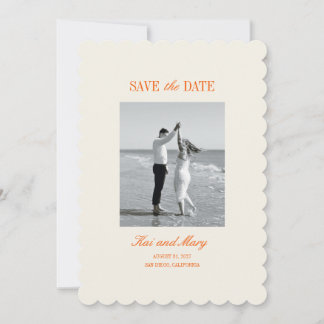 Minimalist Romantic Wedding Save the Date Card