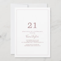 Minimalist Rose Gold 21st Birthday Party