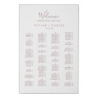 Minimalist Rose Gold Alphabetical Seating Chart