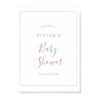 Minimalist Rose Gold Baby Shower Welcome Poster