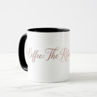 MINIMALIST ROSE GOLD COFFEE RITUAL QUOTE AESTHETIC