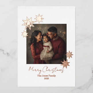 Minimalist Rose Gold Foil Merry Christmas 1 Photo