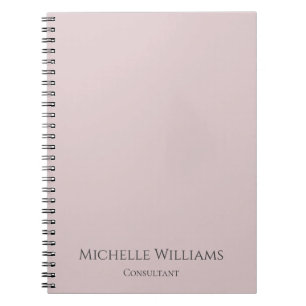 Minimalist Rose Gold Simple Feminine Professional Notebook
