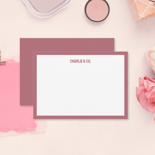 Minimalist Rose Gold, Single Border, Personalise Card (Creator Uploaded)