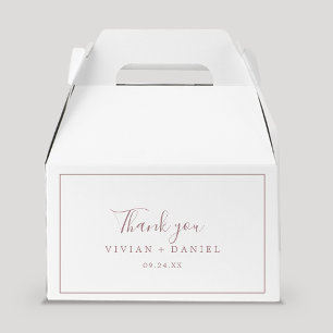 Minimalist Rose Gold Thank You Favour Box