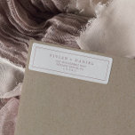 Minimalist Rose Gold Typography Return Address<br><div class="desc">These minimalist rose gold typography return address labels are perfect for a simple wedding. The modern romantic design features classic rose gold and white typography. Customisable in any colour. Keep the design simple and elegant, as is, or personalise it by adding your own graphics and artwork. These labels can be...</div>