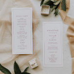 Minimalist Rose Gold Typography Wedding Program Programme<br><div class="desc">This minimalist rose gold typography wedding program is perfect for a simple wedding. The modern romantic design features classic rose gold and white typography. Customisable in any colour. Keep the design simple and elegant, as is, or personalise it by adding your own graphics and artwork. Include the name of the...</div>