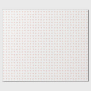 Minimalist Rose Paw Prints Wrapping Paper