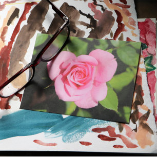 Minimalist Rose Pink Valentine Postcard