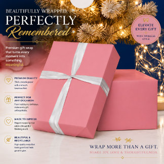 Minimalist Rose Pink Wrapping Paper