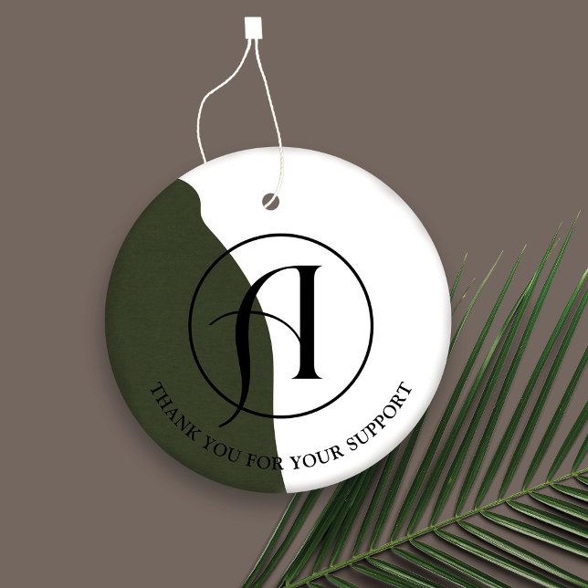 Minimalist Round Logo Business Hang Tag (Creator Uploaded)