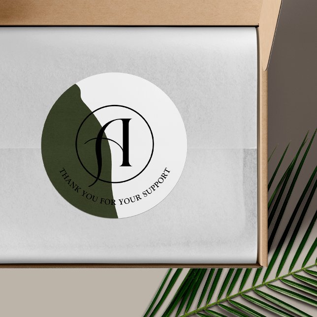 Minimalist Round Logo Business Sticker (Creator Uploaded)