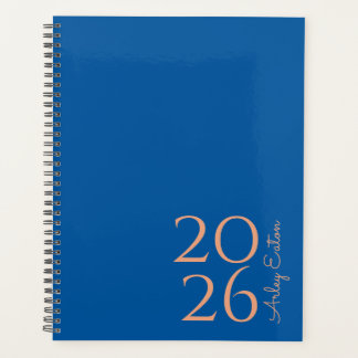 Minimalist Royal Blue Custom Personal Monthly  Planner