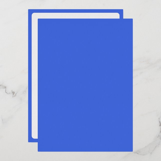 Minimalist Royal Blue Foil Card – Customisable (Front/Back)