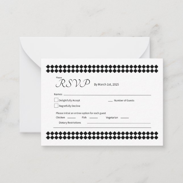 Minimalist RSVP Card (Front)
