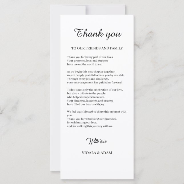 Minimalist RSVP Card – Elegant Wedding Invitation  (Front)