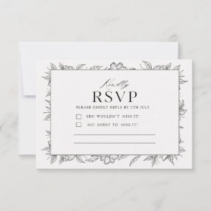 Minimalist RSVP Card Wedding Response Card