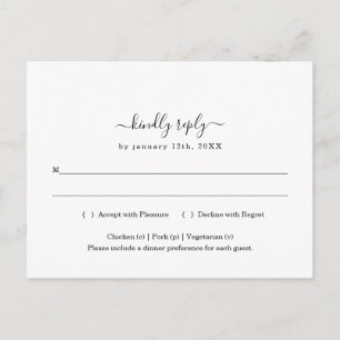 Minimalist RSVP Postcard