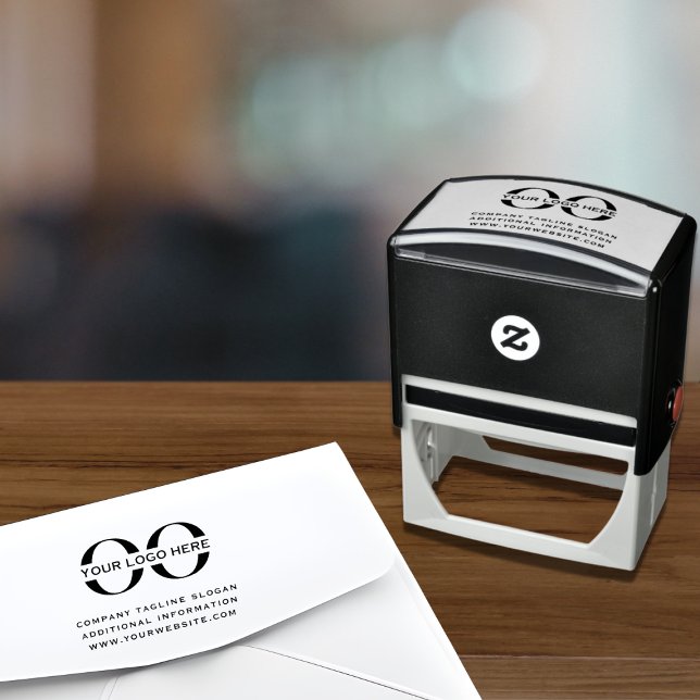 Minimalist Rubber Self-inking Stamp with Your Logo (Creator Uploaded)