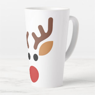 Minimalist Rudolph Reindeer Latte Mug