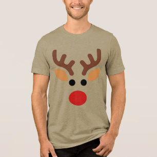 Minimalist Rudolph Reindeer Tri-Blend Shirt