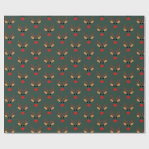 Minimalist Rudolph Reindeer Wrapping Paper