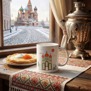 Minimalist Russian Orthodox Church Coffee Mug