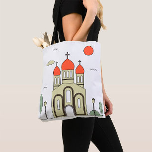 Minimalist Russian Orthodox Church  Tote Bag