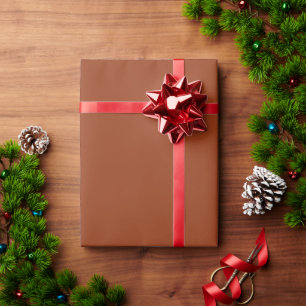 Minimalist rust cinnamon solid plain elegant gift wrapping paper