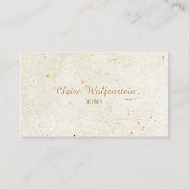 Minimalist Rustic Antique Professional Business Card (Front)