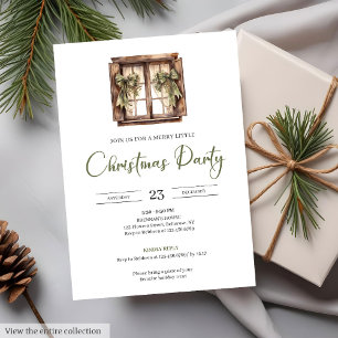 Minimalist Rustic Neutral Earthy Cosy Christmas Invitation
