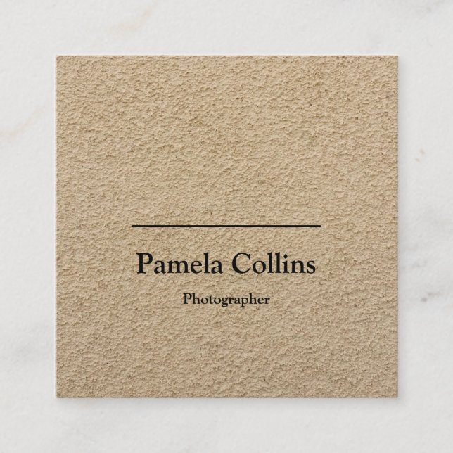 Minimalist Rustic Simple Elegant Kraft Paper Square Business Card (Front)