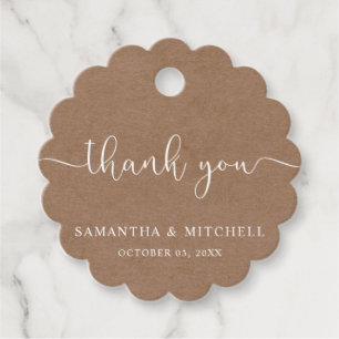 Minimalist Rustic Thank You Favor Tags