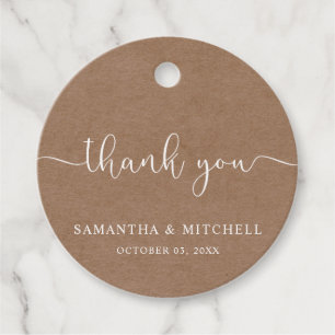 Minimalist Rustic Thank You Favour Tags
