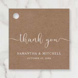 Minimalist Rustic Thank You Favour Tags