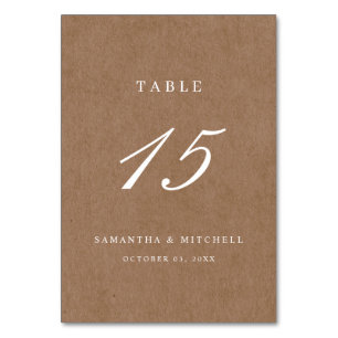 Minimalist Rustic Vintage Table Number
