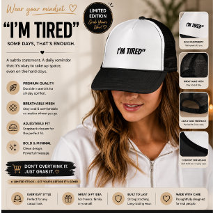 Minimalist Sad Aesthetic Trucker Hat   Emotional Q
