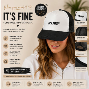 Minimalist Sad Aesthetic Trucker Hat   Emotional Q