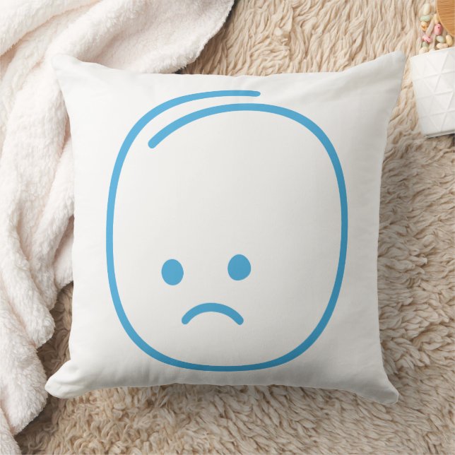 Minimalist Sadness Icon Cushion (Blanket)