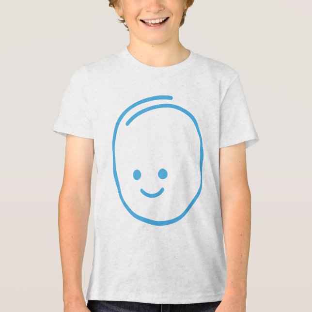 Minimalist Sadness Icon Tri-Blend Shirt (Front)