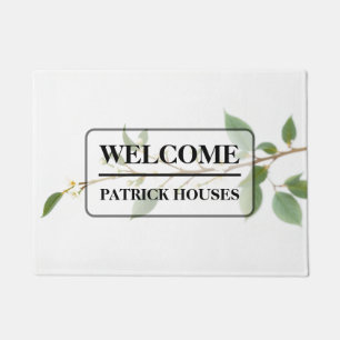 Minimalist Sage & Blossom Spring Doormat