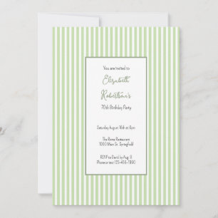 Minimalist Sage Green 70th Birthday Invitation